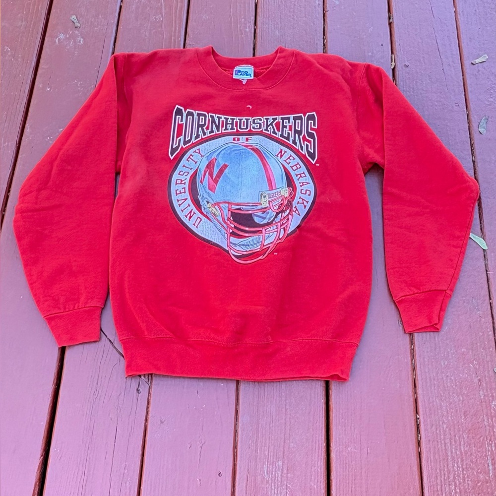 Pro Player Boys Red 18/20 Cornhuskers University Of Nebraska Pullover Fleece Top